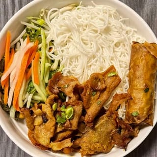 B3 - Grilled Pork & Egg Rolls - Bún Thịt Nướng Chả Giò