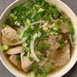 P11 - brisket & meatballs pho - pho nam Bo Vien