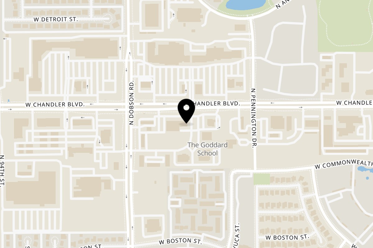Map showing the location of Cyclo Vietnamese Cuisine on 1919 W Chandler Blvd Suite 2 in Chandler